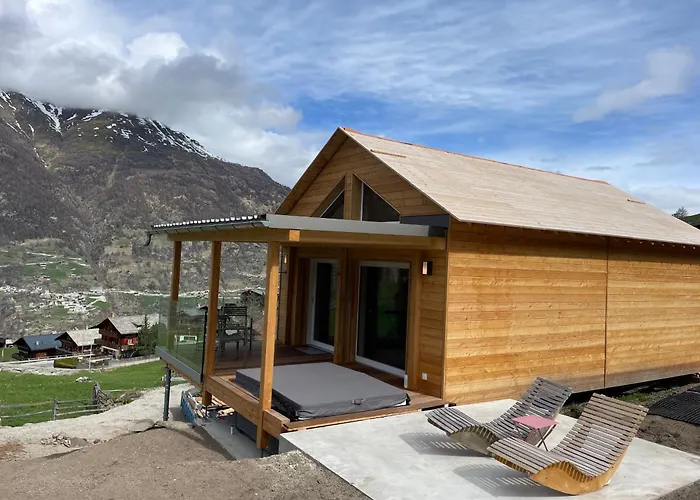 Σπίτι διακοπών Tiny Bishorn Mit Privatem Whirlpool Grächen